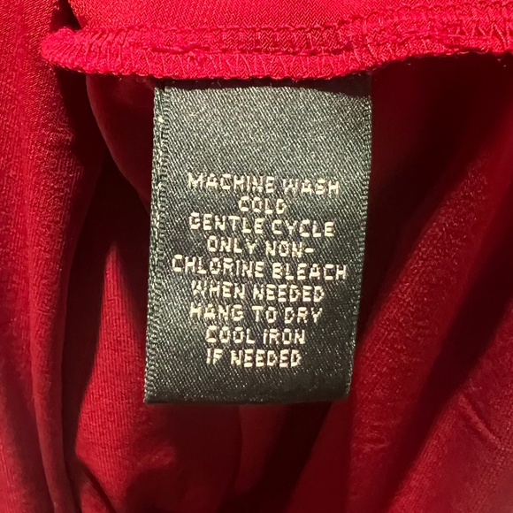 Ralph Lauren One Shoulder Ruched Waist Red Dress - Picture 6 of 7